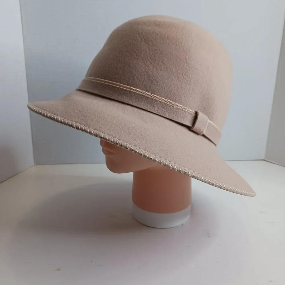 Vintage Women Elegant French Style Wool Bucket Hat - Picture 5 of 14